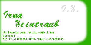 irma weintraub business card